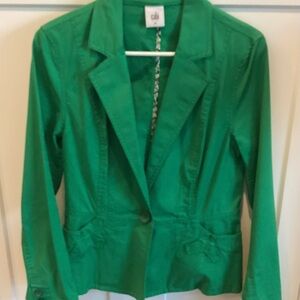 CAbi Green Blazer Tailored Fit Notched Lapel